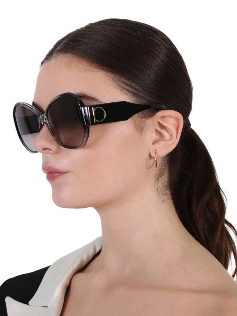 Salvatore Ferragamo Sunglasses Oversized Black Gradient Designer  SF943SL - Picture 2 of 13